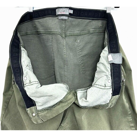 Torrid Sky High Skinny Super Soft Jeans Womens 26T Tall Stretch Olive Green - Picture 9 of 15